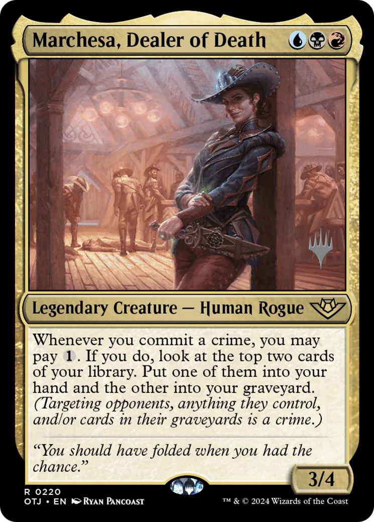Marchesa, Dealer of Death (PPOTJ-220) - Outlaws of Thunder Junction Promos