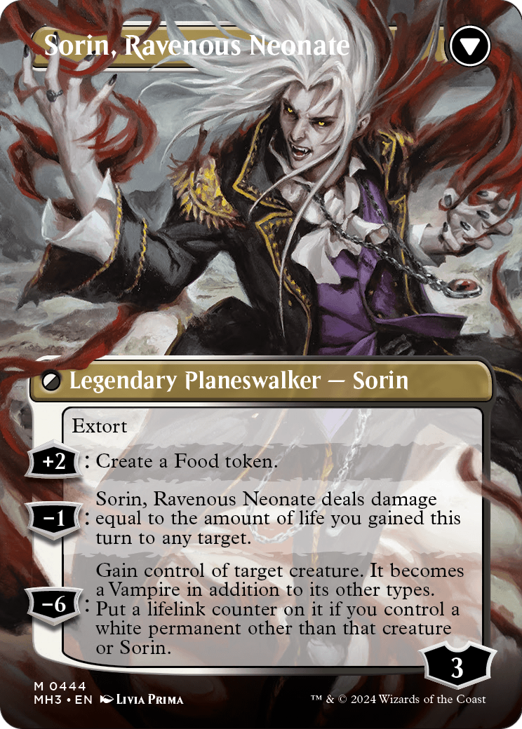 Sorin of House Markov (Borderless) (MH3-444) - Modern Horizons 3 Foil