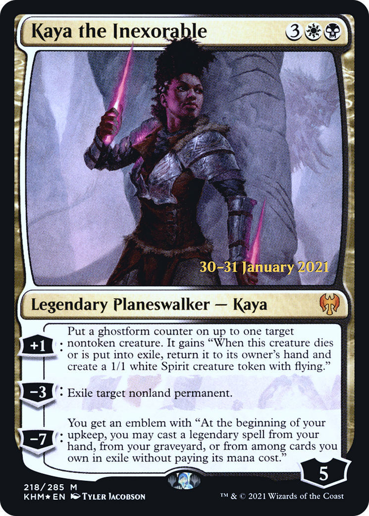 Kaya the Inexorable (PRE-218) - Kaldheim Promos Foil