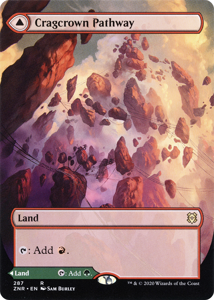 Cragcrown Pathway (Borderless) (ZNR-287) - Zendikar Rising: (Showcase) Foil