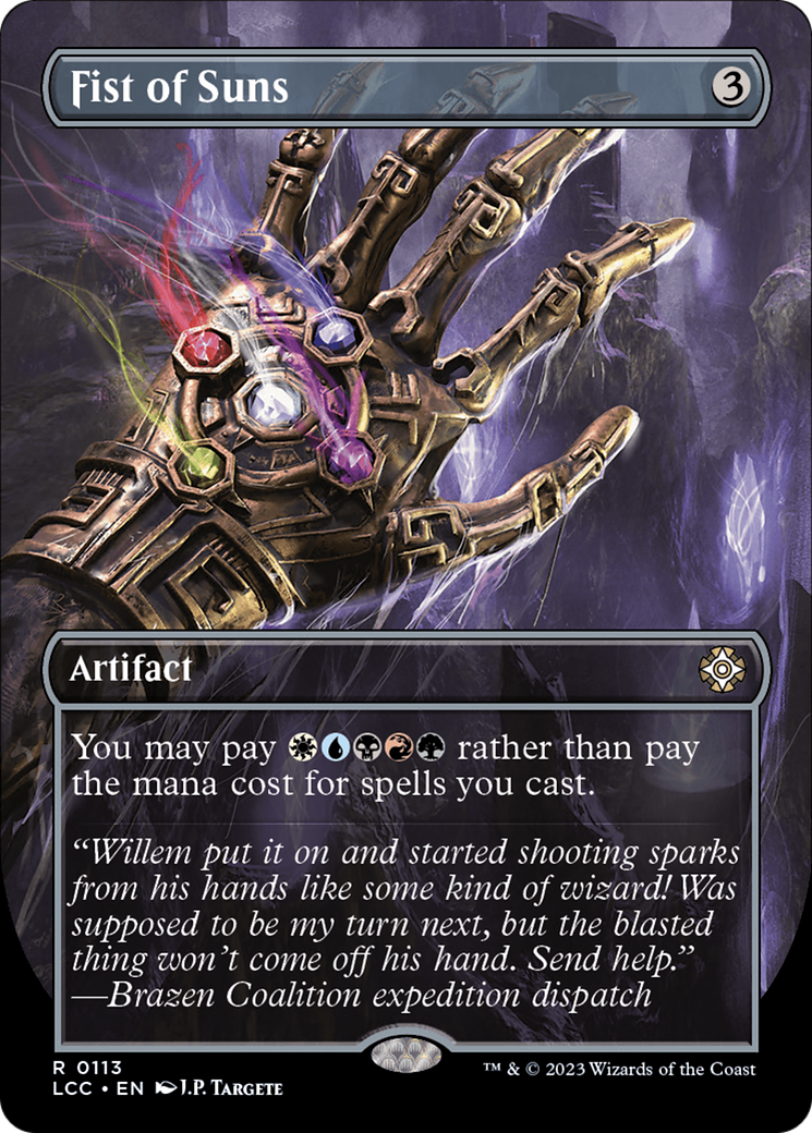 Fist of Suns (Borderless) (LCC-113) - The Lost Caverns of Ixalan Commander