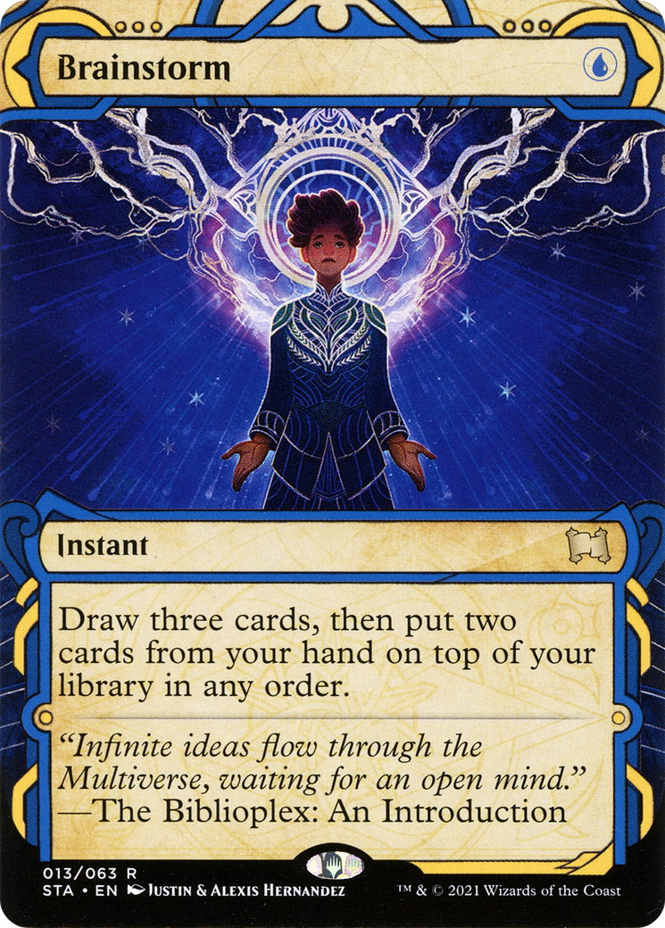 Brainstorm (STA-013) - Strixhaven Mystical Archive: (Showcase) (Borderless)