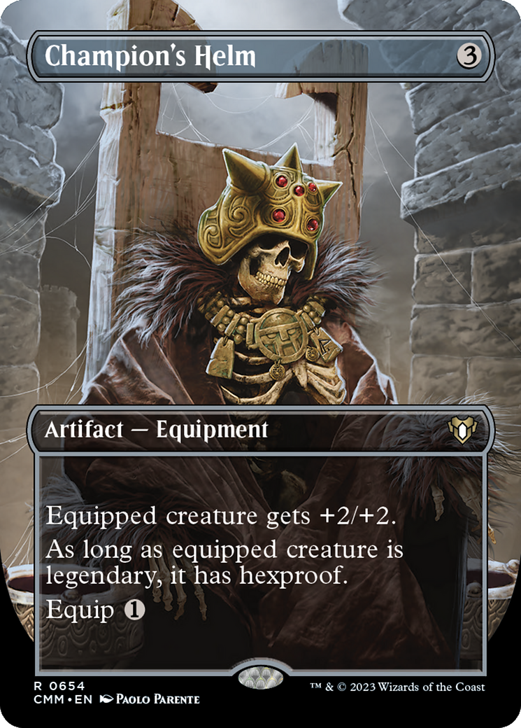 Champion's Helm (Borderless) (CMM-654) - Commander Masters Foil