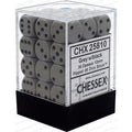 Chessex 36 D6 Opaque Dark Grey/ Black
