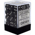 Chessex 36 D6 Opaque Black/ White