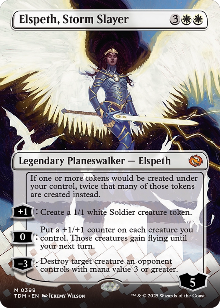 Elspeth, Storm Slayer (Borderless) (TDM-398) - Tarkir: Dragonstorm