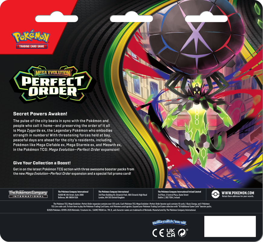 Pokemon TCG: Perfect Order 3 Pack Blister