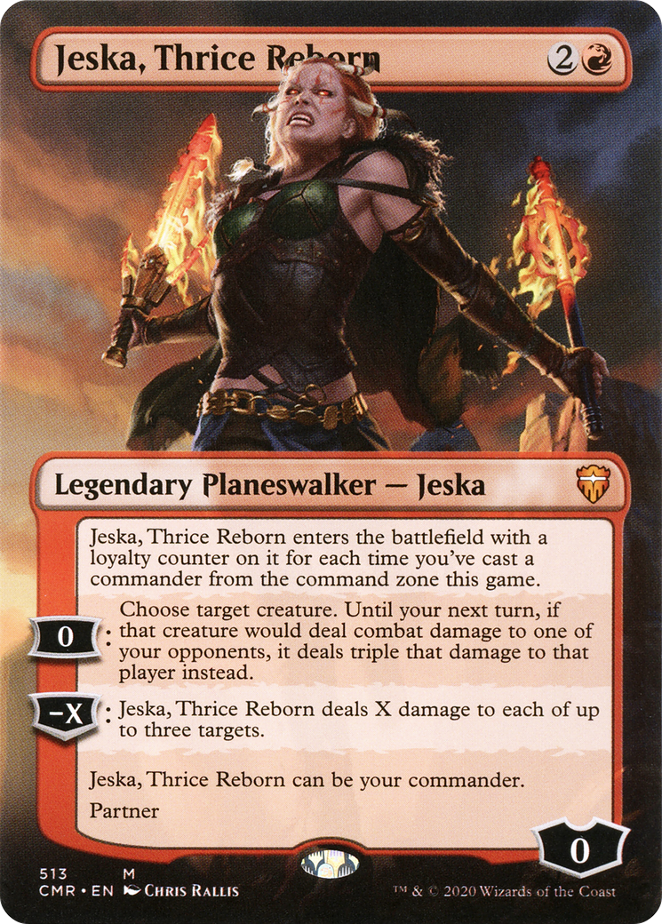 Jeska, Thrice Reborn (Borderless) (CMR-513) - Commander Legends Foil