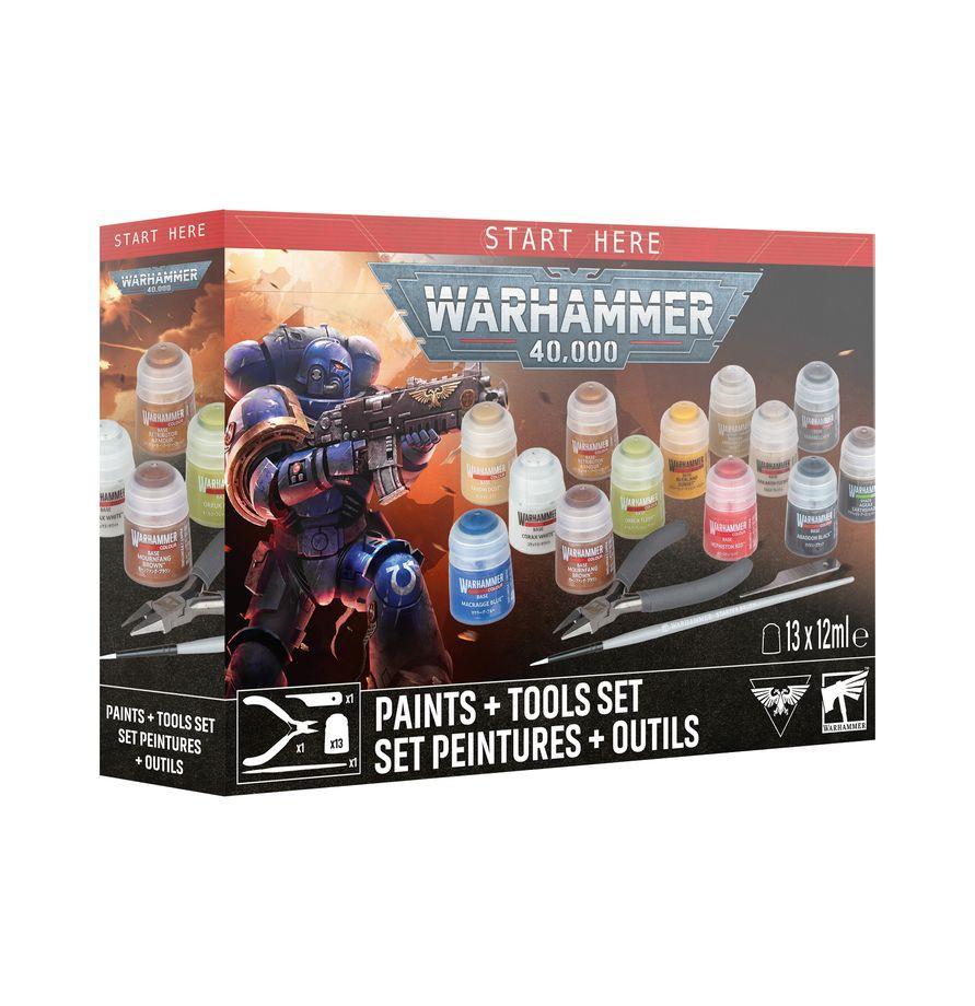 Warhammer 40k Paint + Tools Set