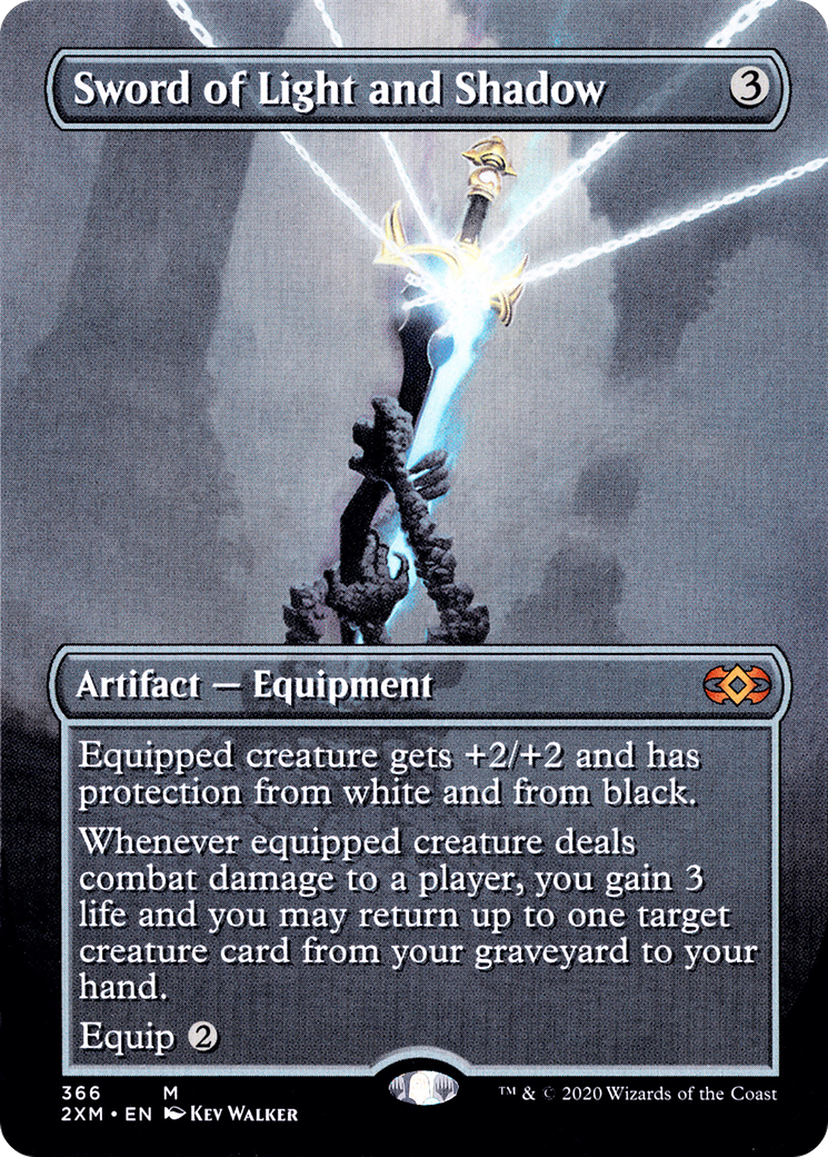 Sword of Light and Shadow (Borderless) (2XM-366) - Double Masters (Borderless) Foil