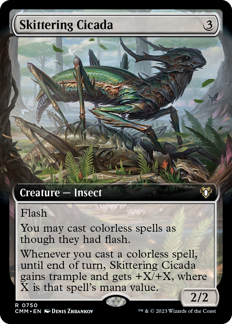 Skittering Cicada (Extended Art) (CMM-750) - Commander Masters: (Extended Art)