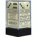 Chessex 12 D6 Opaque Ivory/Black