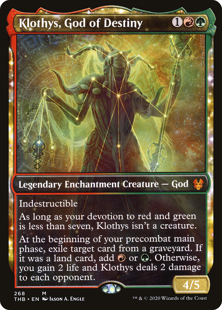 Klothys, God of Destiny (Showcase) (THB-268) - Theros Beyond Death: (enchantment, Showcase) Foil
