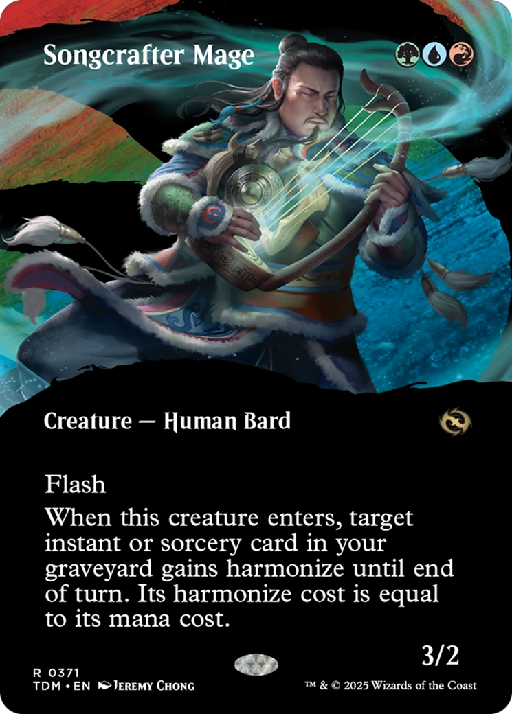 Songcrafter Mage (Borderless) (TDM-371) - Tarkir: Dragonstorm: (Showcase) Foil