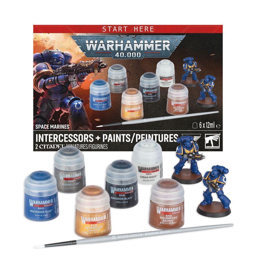 Warhammer 40k Space Marines: Intercessors and Paints