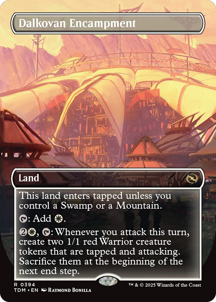 Dalkovan Encampment (Borderless) (TDM-394) - Tarkir: Dragonstorm Foil