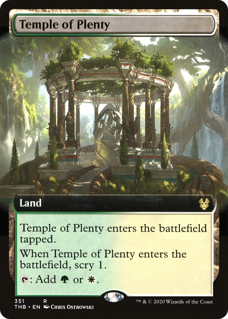 Temple of Plenty (Extended Art) (THB-351) - Theros Beyond Death: (Extended Art) Foil