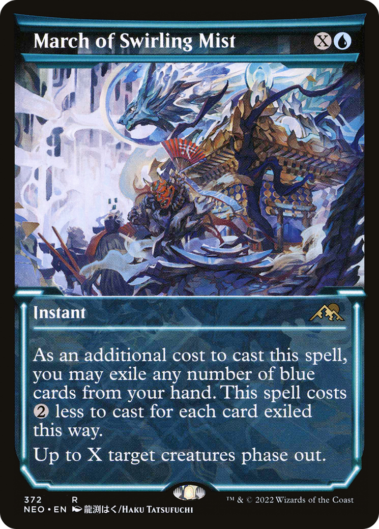 March of Swirling Mist (Showcase) (NEO-372) - Kamigawa: Neon Dynasty: (Showcase)