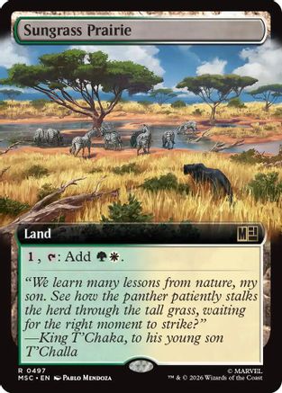 Sungrass Prairie (Extended Art) (MSC-497) - Commander: Marvel Super Heroes