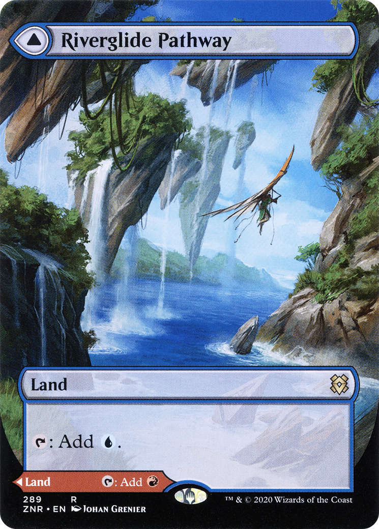 Riverglide Pathway (Borderless) (ZNR-289) - Zendikar Rising: (Showcase) Foil