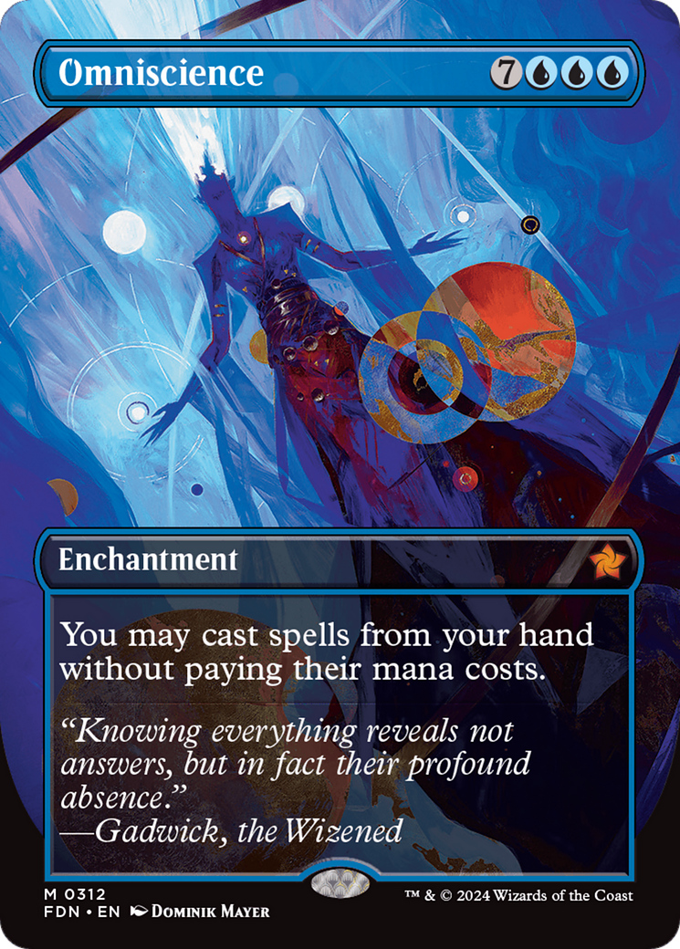 Omniscience (Borderless) (FDN-312) - Foundations: (enchantment) Foil