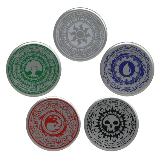 Magic The Gathering 5 Piece Metal Coaster Set
