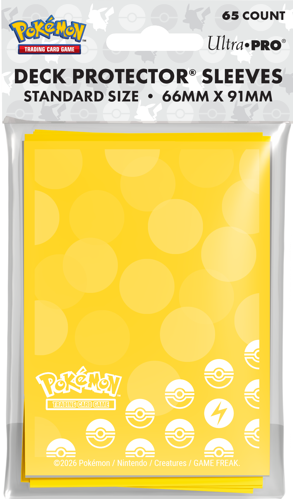 Ultra Pro Pokemon Sleeves: Energy Lightning Type 65CT