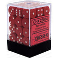 Chessex 36 D6 Opaque Red/ White