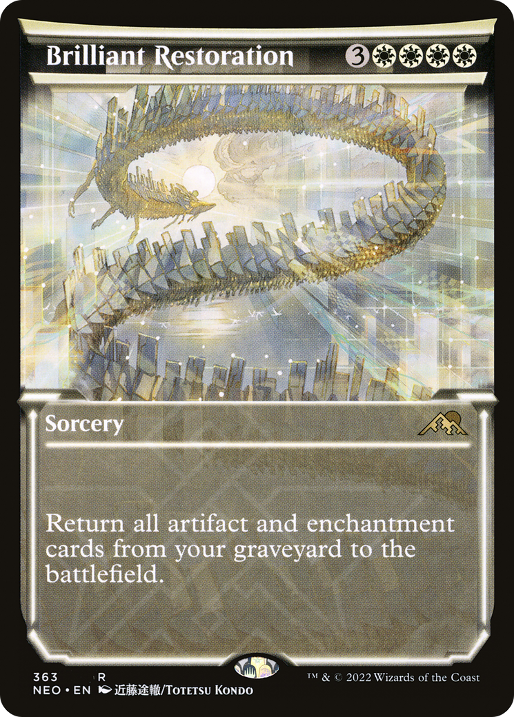 Brilliant Restoration (Showcase) (NEO-363) - Kamigawa: Neon Dynasty: (Showcase) Foil