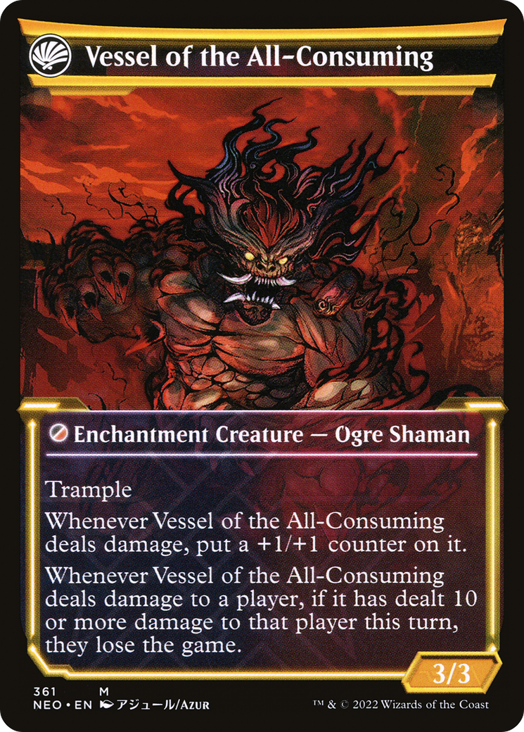 Hidetsugu Consumes All (Showcase) (NEO-361) - Kamigawa: Neon Dynasty: (Showcase, fandfc) Foil