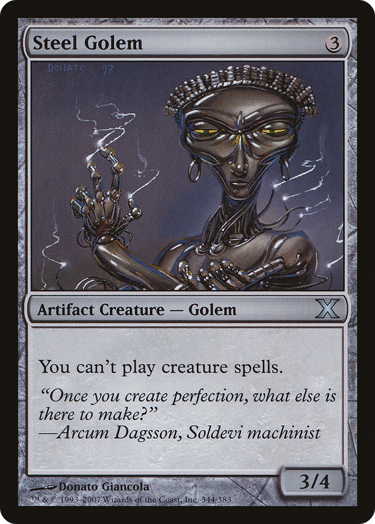 Steel Golem (10E-344) - Tenth Edition