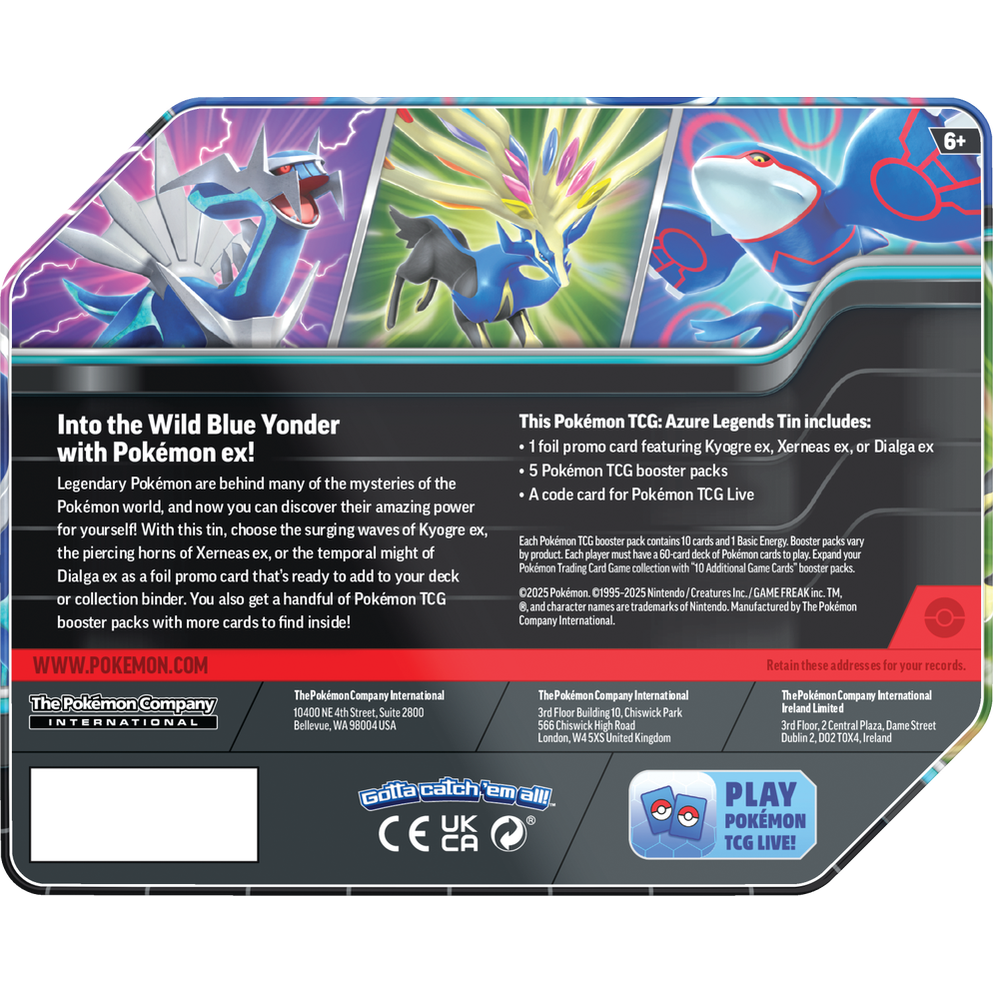 Pokemon TCG: Azure Legends Tin