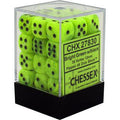 Chessex 36 D6 Vortex Bright Green/black