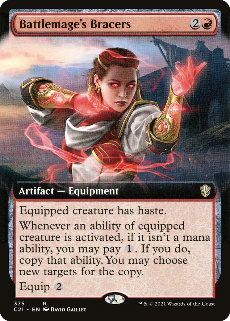Battlemage's Bracers (Extended Art) (C21-375) - Commander 2021: (Extended Art)