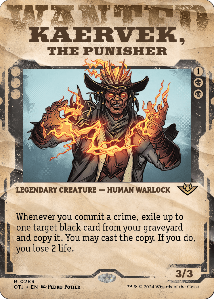 Kaervek, the Punisher (Showcase) (OTJ-289) - Outlaws of Thunder Junction: (Showcase) (Borderless) Foil