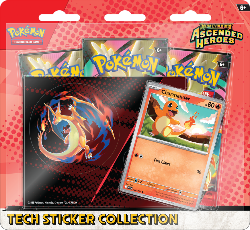 Pokemon TCG: Ascended Heroes Tech Sticker Collection - Charmander/Gastly
