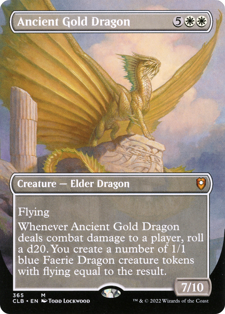 Ancient Gold Dragon (Borderless) (CLB-365) - Commander Legends: Battle for Baldur's Gate Foil