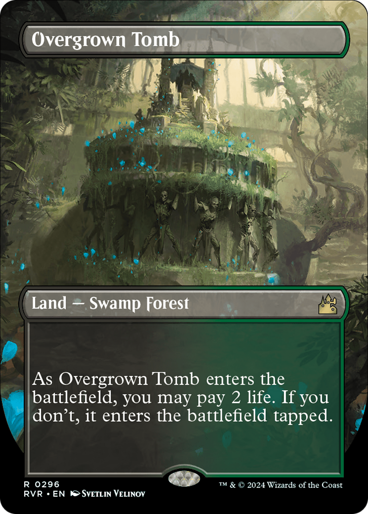 Overgrown Tomb (Borderless) (RVR-296) - Ravnica Remastered Foil