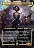 Aminatou, Veil Piercer (Borderless) (DSC-001) - Duskmourn: House of Horror Commander Foil