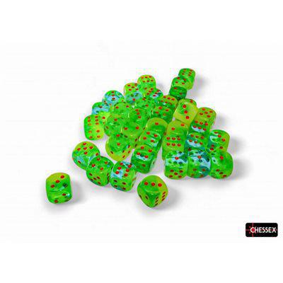 Chessex 36 D6 Gemini Plasma Green-Teal/Orange