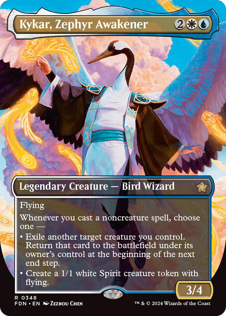 Kykar, Zephyr Awakener (Borderless) (FDN-348) - Foundations