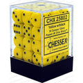 Chessex 36 D6 Opaque Yellow/Black