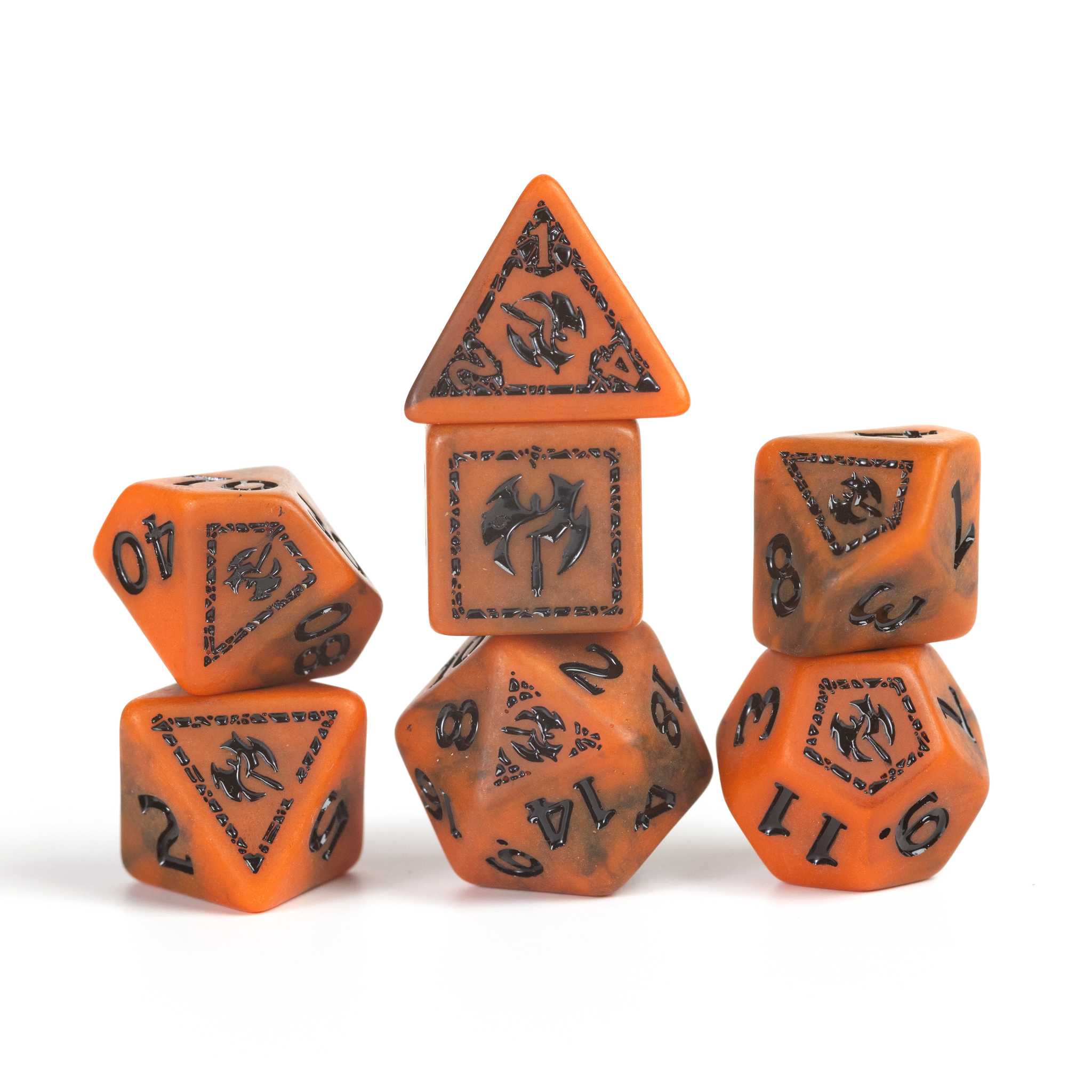 D&D Adventure Dice: Barbarian Orange