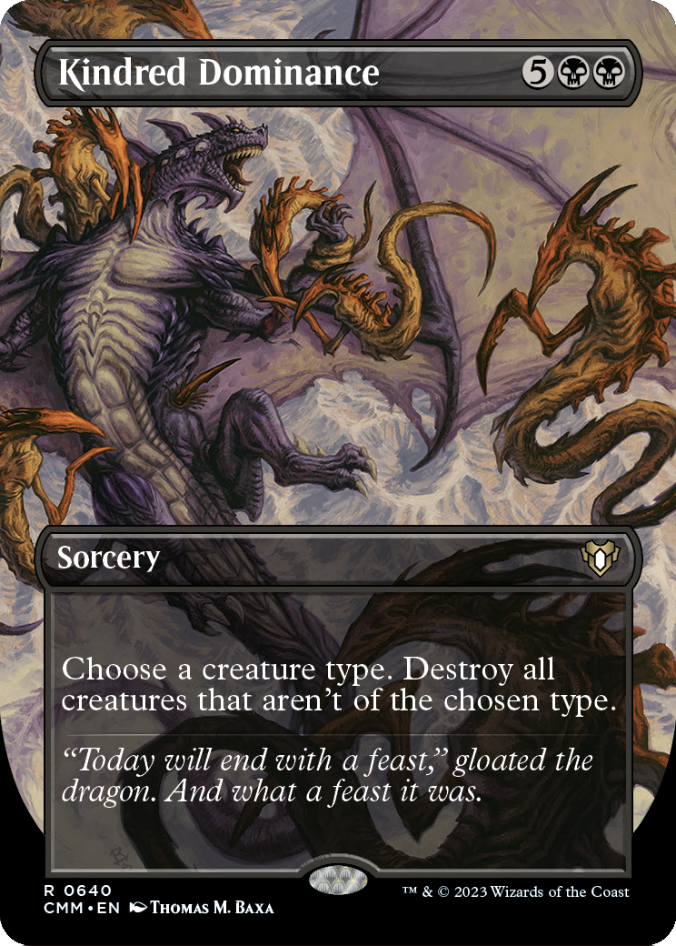 Kindred Dominance (Borderless) (CMM-640) - Commander Masters Foil