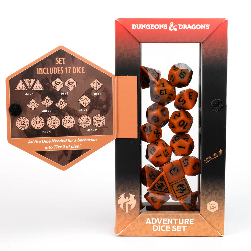 D&D Adventure Dice: Barbarian Orange