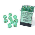 Chessex 36 D6 Borealis Light Green/ Gold
