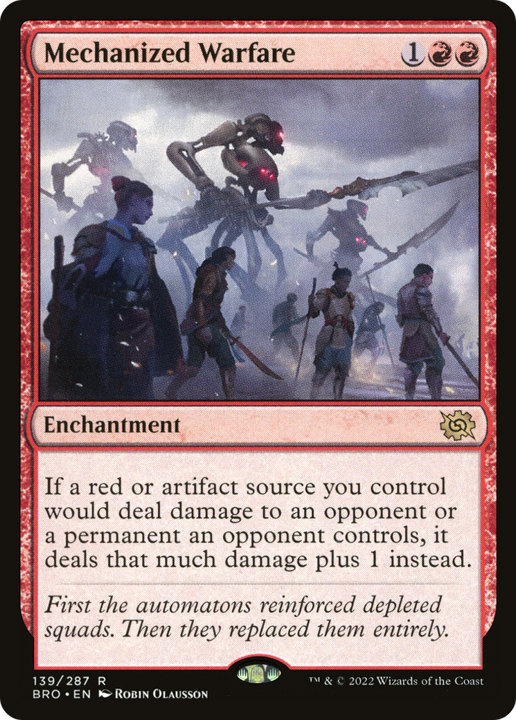 Mechanized Warfare (BRO-139) - The Brothers' War Foil