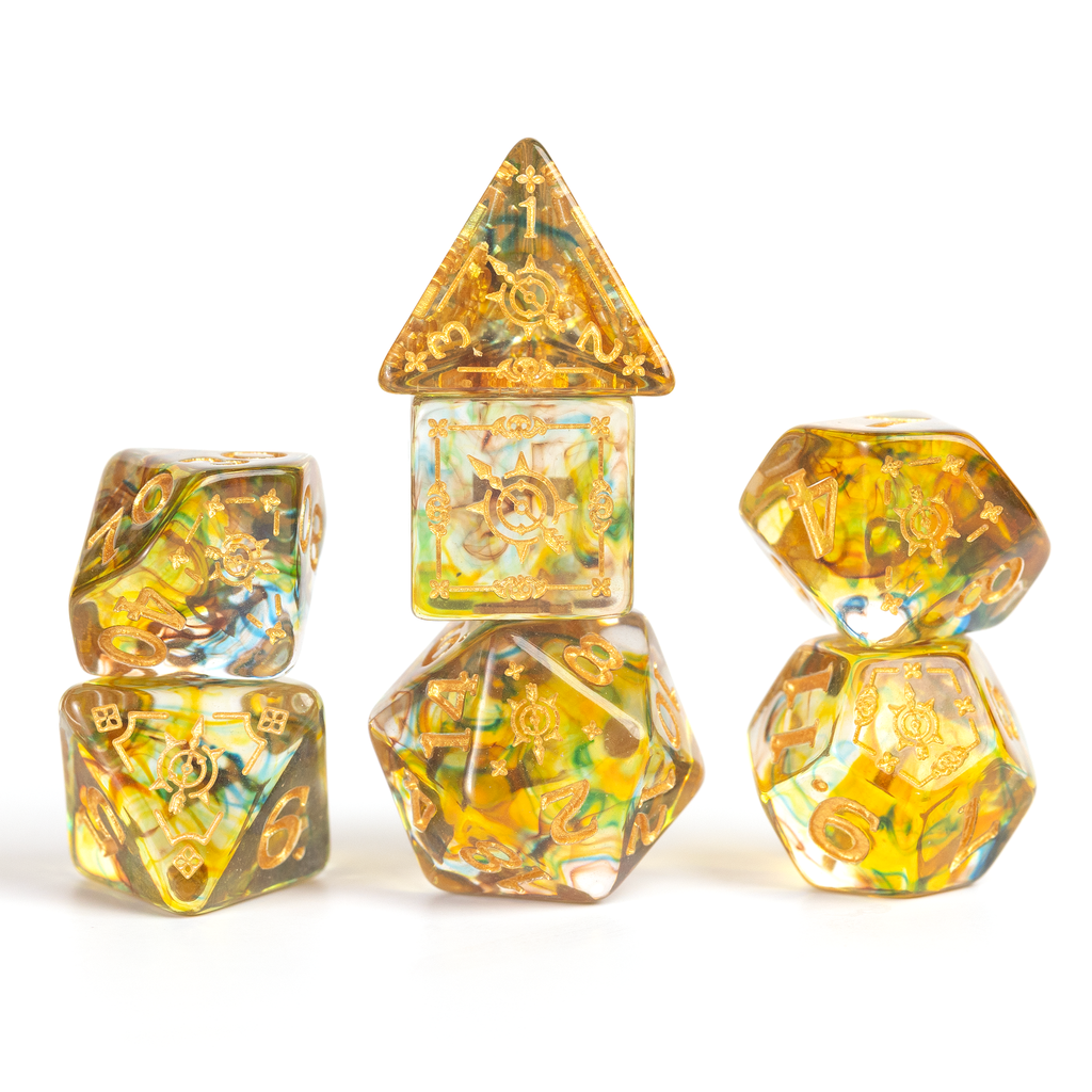 D&D Adventure Dice: Ranger Green / Multi Colour