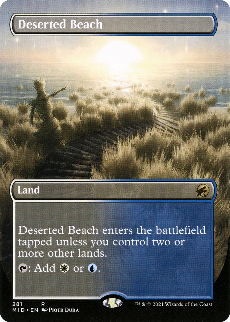 Deserted Beach (Borderless) (MID-281) - Innistrad: Midnight Hunt (Borderless)