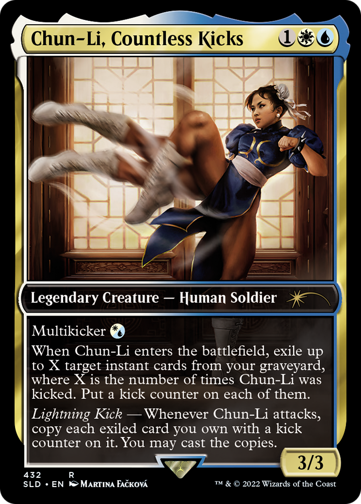Chun-Li, Countless Kicks (SLD-432) - Secret Lair Drop / Chun-Li, Countless Kicks Foil